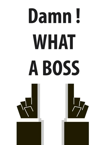 DAMN WHAT A BOSS typography vector illustration — Stock Vector