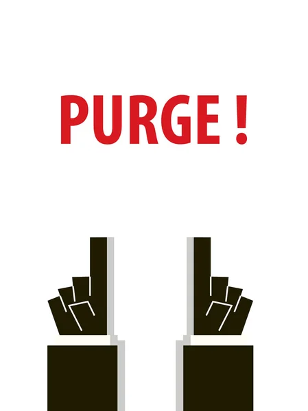 PURGE tipografía vector ilustración — Vector de stock