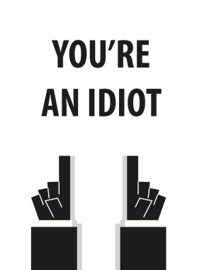 Bir aptal tipografi vektör çizim konum