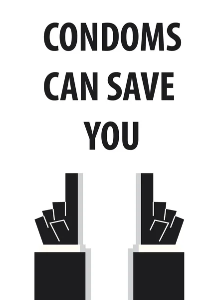 CONDOMS CAN SAVE YOU typography vector illustration — Stock Vector