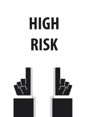 Yüksek Risk tipografi vektör çizim