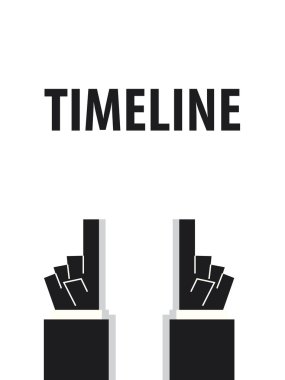 Zaman çizelgesi tipografi vektör çizim