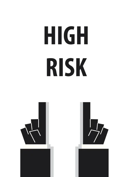 HIGH RISK typography vector illustration — Stock Vector