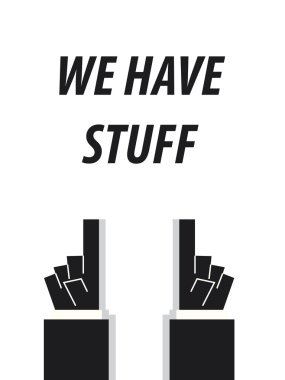 Biz şeyler tipografi vektör çizim var