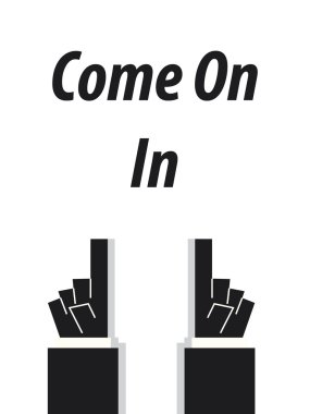 Come On ın tipografi vektör çizim