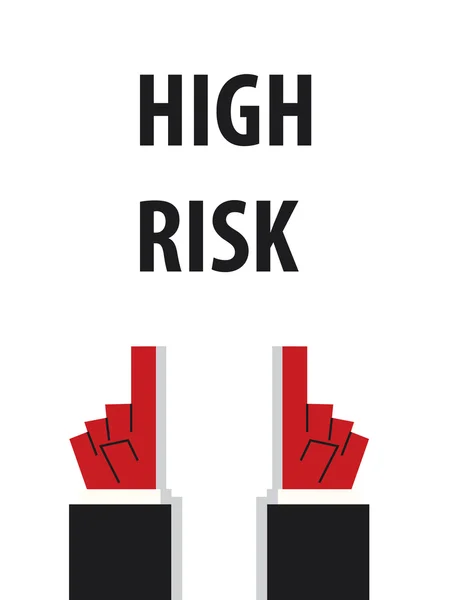 HIGH RISK typography vector illustration — Stock Vector