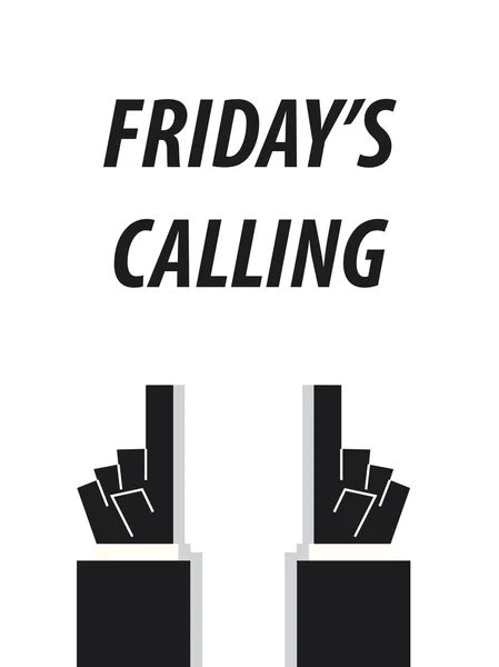 ภาพเวกเตอร์ CALLINGtypeography ของ FRIDAY — ภาพเวกเตอร์สต็อก