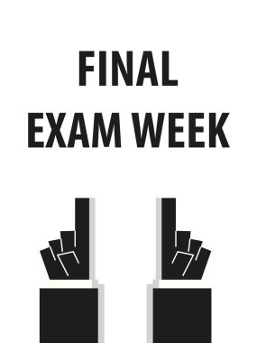 Final sınavı hafta tipografi vektör çizim