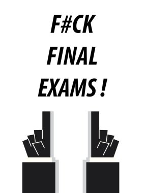Final sınavları tipografi vektör çizim