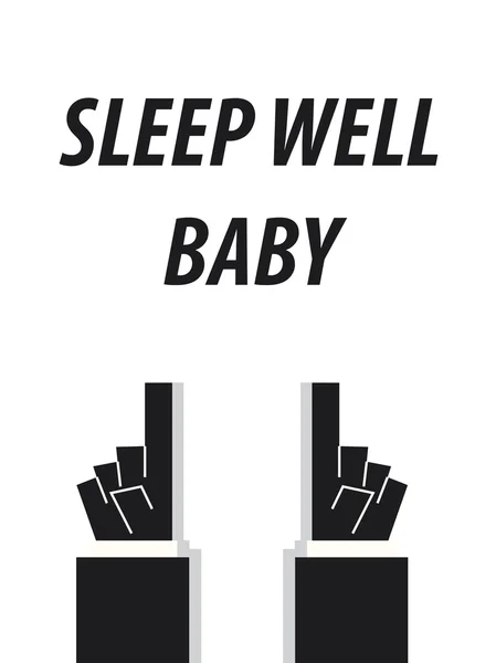 Schlaf gut Baby Typografie Vektor Illustration — Stockvektor