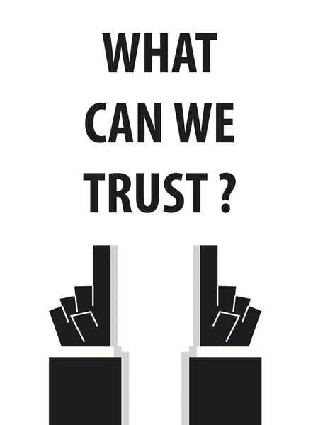 WHAT CAN WE TRUST typography vector illustration — Stock Vector