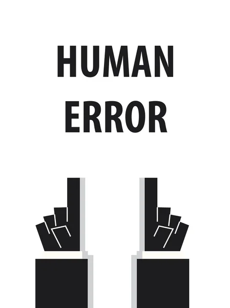 Ilustración vectorial tipografía ERROR HUMANO — Vector de stock