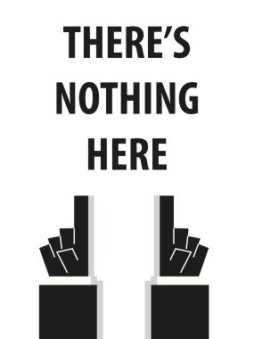 Hiçbir şey burada tipografi vektör çizim olduğunu