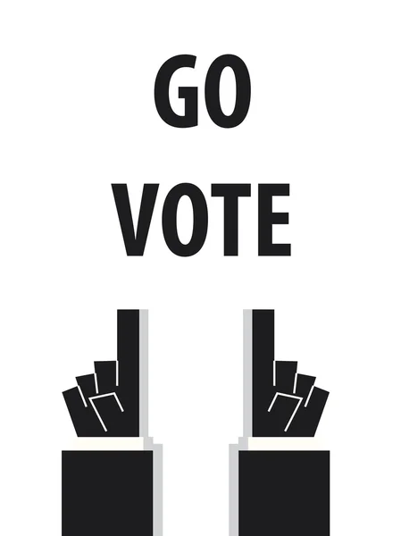 GO VOTE  typography vector illustration — Stock Vector