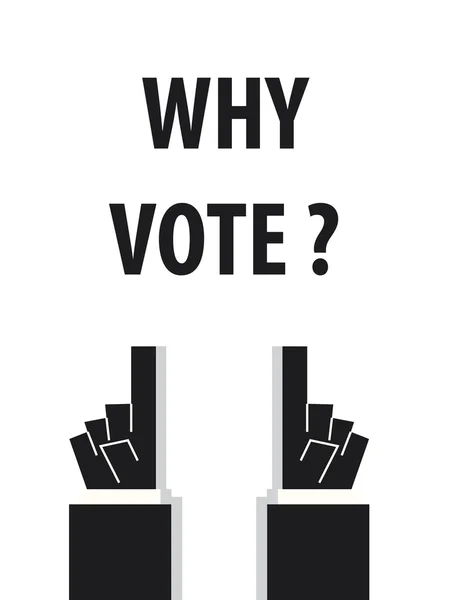 WHY VOTE typography vector illustration — Stock Vector