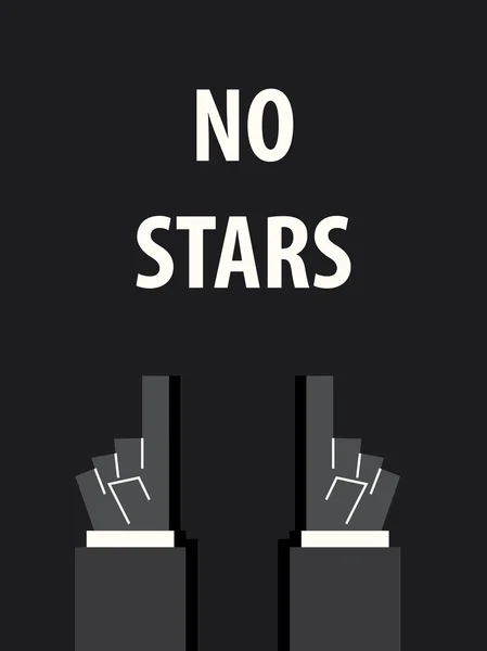 NO STARS tipografía vector ilustración — Vector de stock