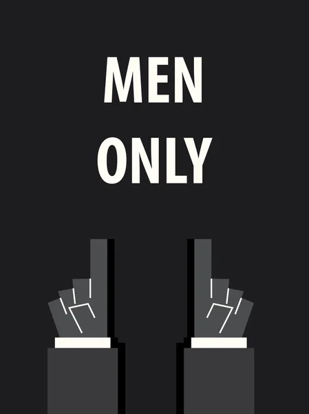 MEN ONLY typography vector illustration — Stock Vector