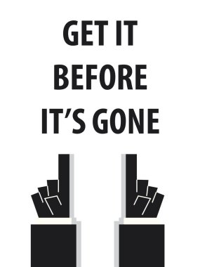 O önce onun Gone tipografi vektör çizim olsun