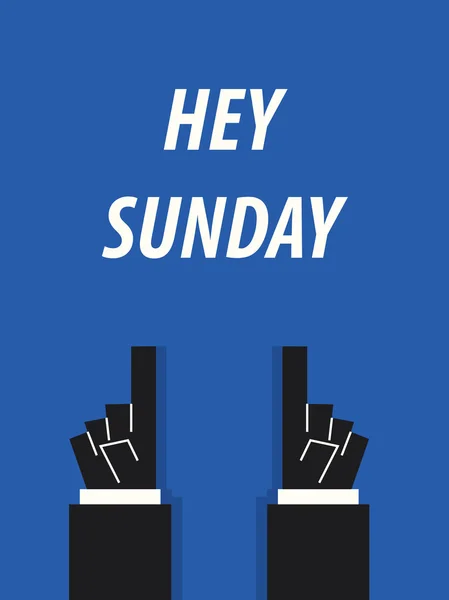 Hey Sunday Typografie Vektor Illustration — Stockvektor