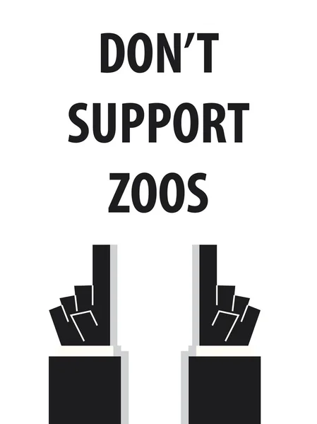 NO APOYAR ZOO tipografía vector ilustración — Archivo Imágenes Vectoriales