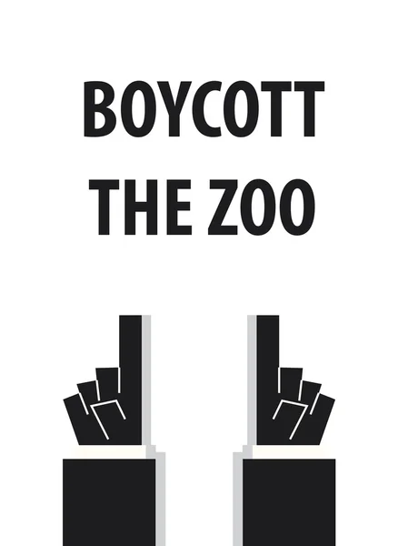 BOYCOTT L'illustrazione vettoriale della tipografia dello ZOO — Vettoriale Stock