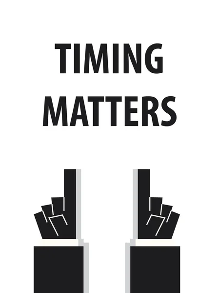 TIMING MATTERS tipografía vector ilustración — Vector de stock