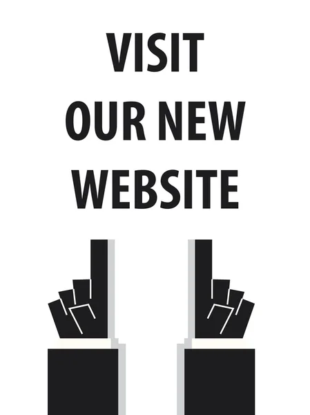 Odwiedź naszą nową stronę internetową typografia wektor illustrartion — Wektor stockowy