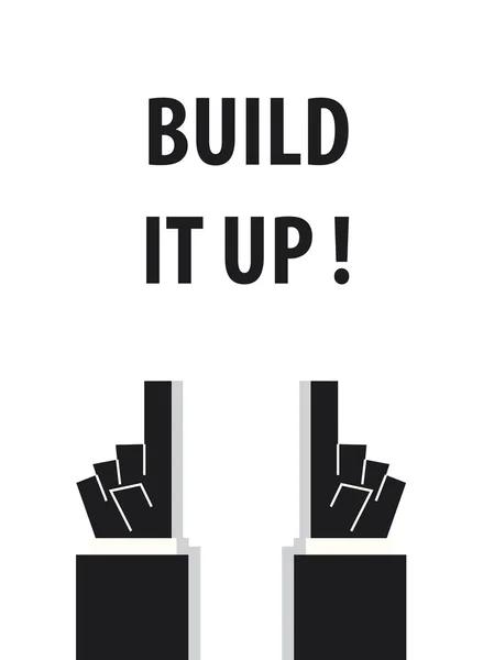 BUILD IT UP tipografia vetor ilustração — Vetor de Stock