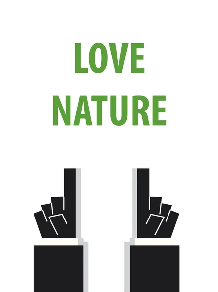 AMOR NATUREZA tipografia vetorial ilustração — Vetor de Stock