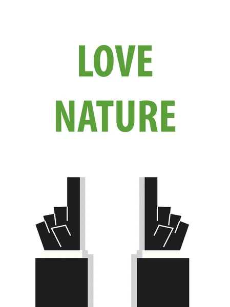 Векторная иллюстрация типографики LOVE NATURE — стоковый вектор
