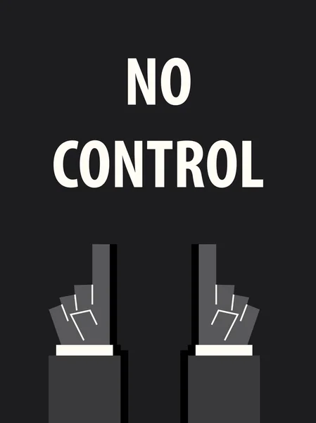 NO CONTROL typography vector illustration — Stock Vector