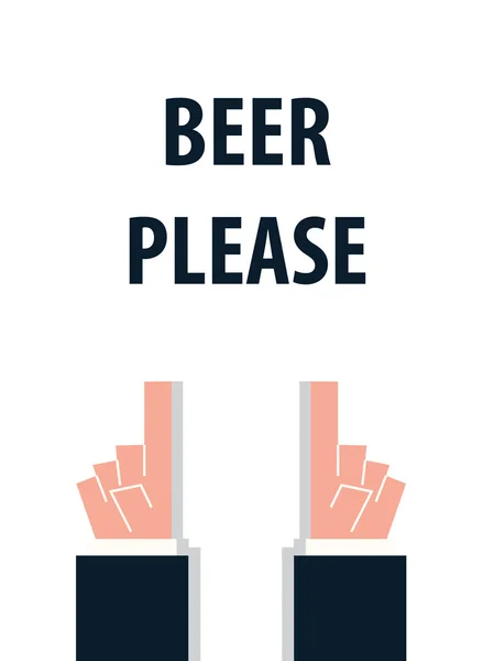 BEER PLEASE typography vector illustration — Stock Vector