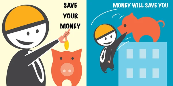 Save Your Money — Stock Vector