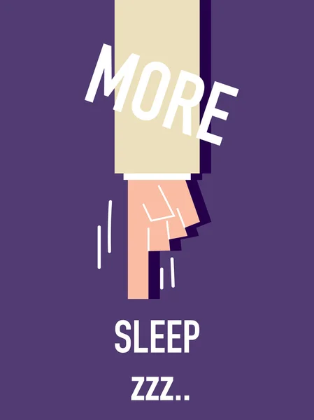 Word MORE SLEEP vector illustration — Stock Vector