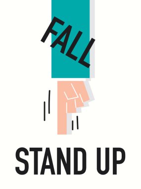 Word Stand Up vektör çizim