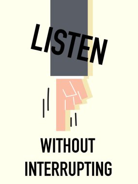 Word LISTEN vector illustration clipart