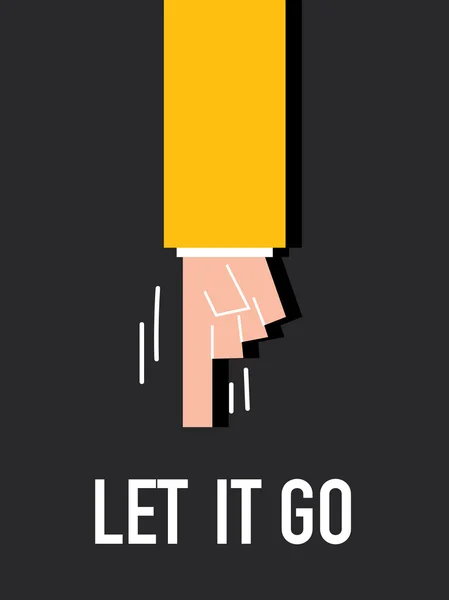 Word LET IT GO vector ilustración — Vector de stock