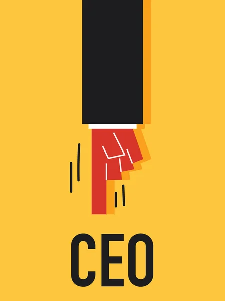 Word CEO ilustração vetorial — Vetor de Stock