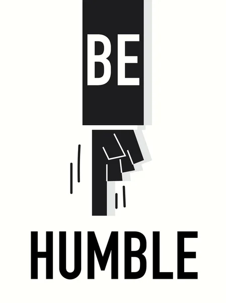 Palabra SER HUMBLE — Vector de stock