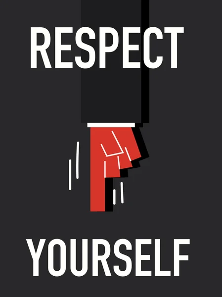 Mot RESPECT DE VOUS-MÊME — Image vectorielle