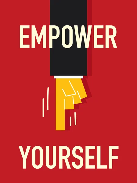 Word EMPOWER YOURSELF — Stock Vector