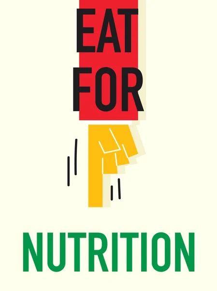 Mot Manger pour la NUTRITION — Image vectorielle