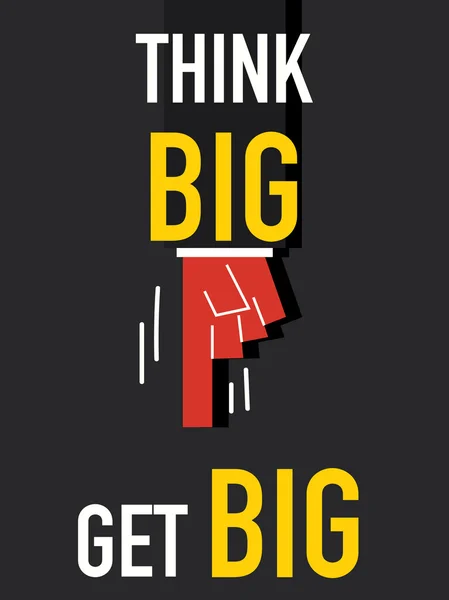 Wort think big get big — Stockvektor