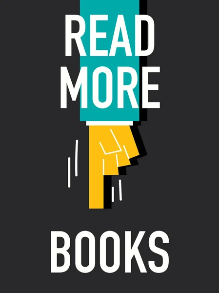 Word daha fazla kitap okumak — Stok Vektör