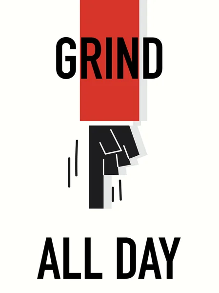 Word Grind alle dag — Stockvector