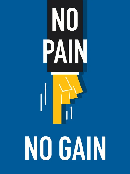 Mot NO PAIN NO GAIN — Image vectorielle