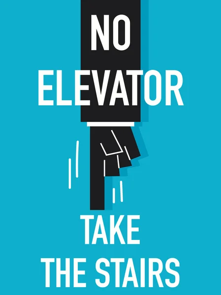 Mot NO ELEVATOR — Image vectorielle