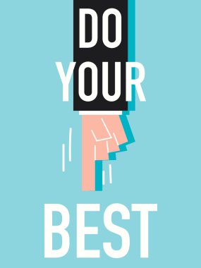 Elinden gelenin en iyisini yapmak kelime