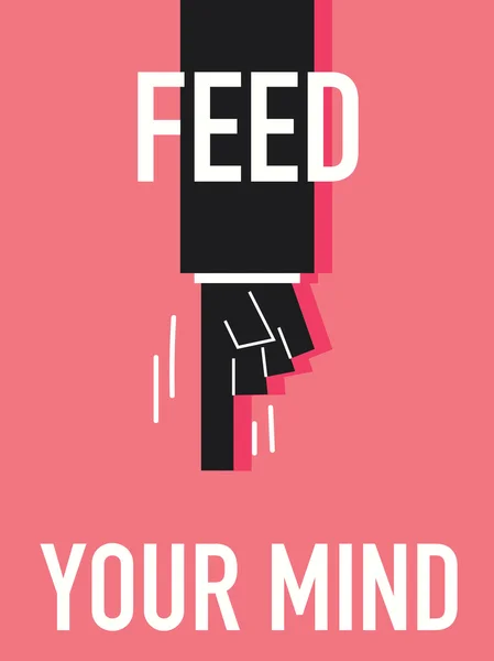 Word FEED YOUR MIND — Stock Vector