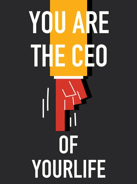 Word YOU ARE THE CEO — Stock Vector